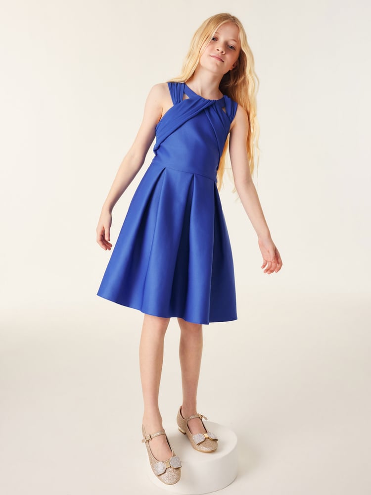 Baker by Ted Baker Coral Pink Chiffon Scuba Dress - Image 1 of 13