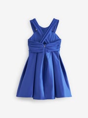 Baker by Ted Baker Coral Pink Chiffon Scuba Dress - Image 10 of 13