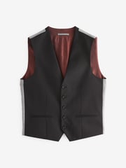 Black Signature Wool Suit: Waistcoat - Image 5 of 6