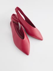 Red Forever Comfort® Leather Flat Slingbacks - Image 5 of 8