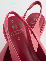 Red Forever Comfort® Leather Flat Slingbacks - Image 8 of 8
