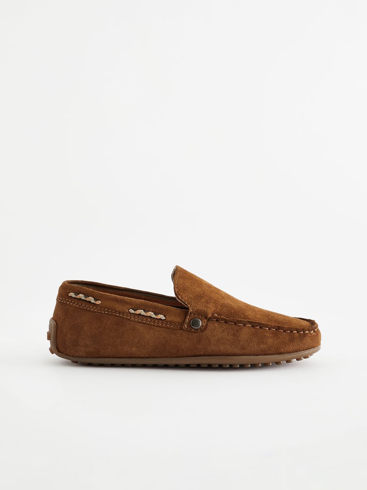 Tan Brown Suede Loafers - Image 2 of 5