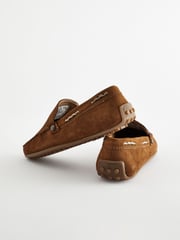 Tan Brown Suede Loafers - Image 3 of 5