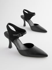 Black Forever Comfort® Mary Jane Curvy Heel Shoes - Image 2 of 6
