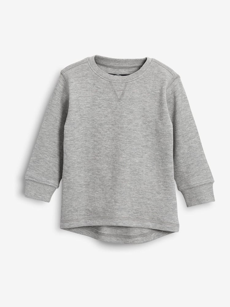 Black/White Long Sleeve Textured T-Shirts 3 Pack (3mths-7yrs) - Image 2 of 4