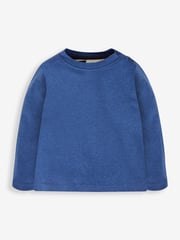 JoJo Maman Bébé Denim Blue & Khaki Green 2-Pack Plain Long Sleeved Tops - Image 2 of 7