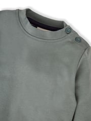 JoJo Maman Bébé Denim Blue & Khaki Green 2-Pack Plain Long Sleeved Tops - Image 6 of 7