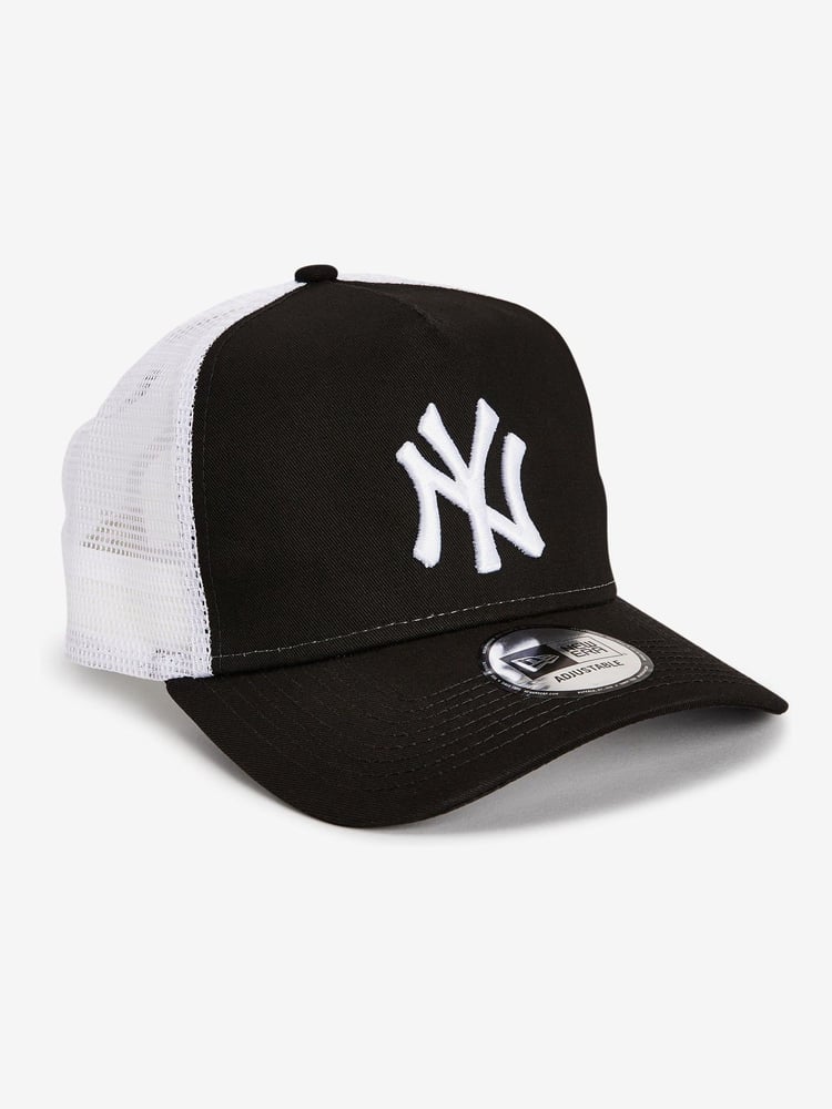 Schwarz/Weiß - New Era® New York Yankees Clean A-Frame Trucker-Cap - Bild 1 von 3