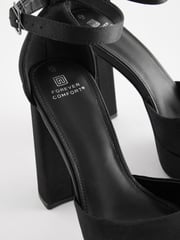 Black Forever Comfort® Closed Toe Platform High Heel Shoes - Image 10 of 10