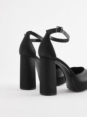 Black Forever Comfort® Closed Toe Platform High Heel Shoes - Image 8 of 10