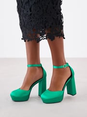 Green Forever Comfort® Closed Toe Platform High Heel Shoes - Image 6 of 8