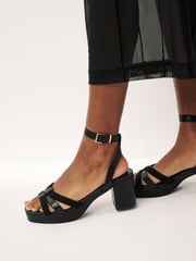 Black Forever Comfort® Low Platform Heels - Image 2 of 7