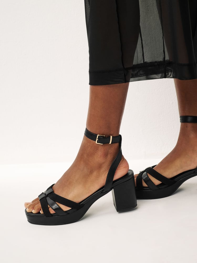 Black Forever Comfort® Low Platform Heels - Image 2 of 7