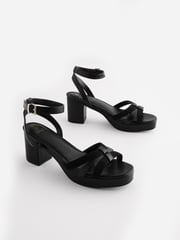 Black Forever Comfort® Low Platform Heels - Image 3 of 7