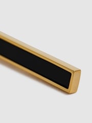 Reiss Gold Ardley Stone Insert Tie Bar - Image 4 of 5