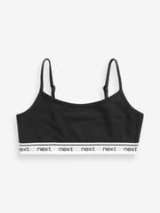 Black/White/Grey Strappy Crop Top 3 Pack (5-16yrs) - Image 3 of 5