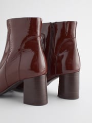 Chocolate Brown Forever Comfort® Square Toe Heeled Ankle Boots - Image 6 of 7