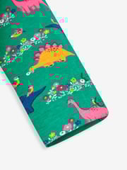 JoJo Maman Bébé Green Dino & Purple Girls' 2-Pack Leggings - Image 4 of 5