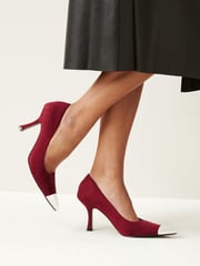 Red Forever Comfort® Metallic Toe Court Shoes - Image 1 of 7
