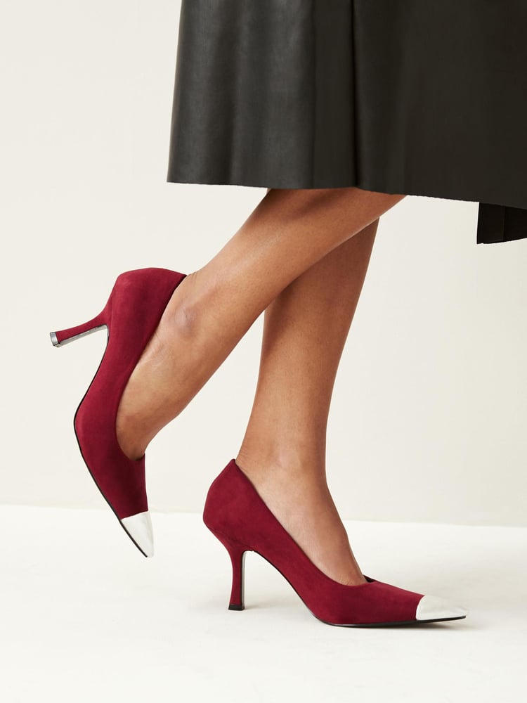 Red Forever Comfort® Metallic Toe Court Shoes - Image 1 of 7