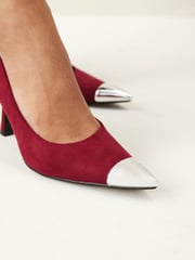 Red Forever Comfort® Metallic Toe Court Shoes - Image 2 of 7