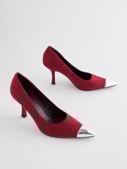 Red Forever Comfort® Metallic Toe Court Shoes - Image 4 of 7