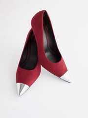 Red Forever Comfort® Metallic Toe Court Shoes - Image 5 of 7