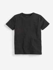 Black Short Sleeve T-Shirts 2 Pack (3-16yrs) - Image 2 of 4