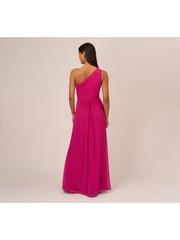 Adrianna Papell One Shoulder Chiffon Gown - Image 2 of 7
