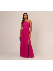 Adrianna Papell One Shoulder Chiffon Gown - Image 3 of 7
