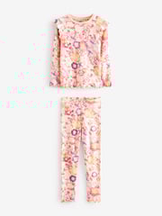 Yellow/ Purple/Green Floral Pyjamas 3 Pack (9mths-16yrs) - Image 6 of 10