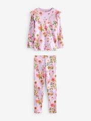 Yellow/ Purple/Green Floral Pyjamas 3 Pack (9mths-16yrs) - Image 8 of 10