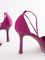 Pink Forever Comfort® Point Toe Wrap Heel Shoes - Image 7 of 9