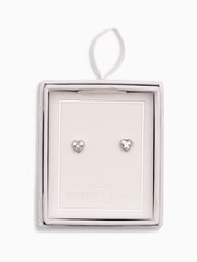 Sterling Silver Delicate Heart Stud Earrings - Image 2 of 2