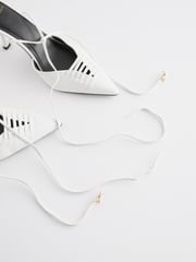 White Forever Comfort® Cage Point Toe Heels - Image 8 of 9