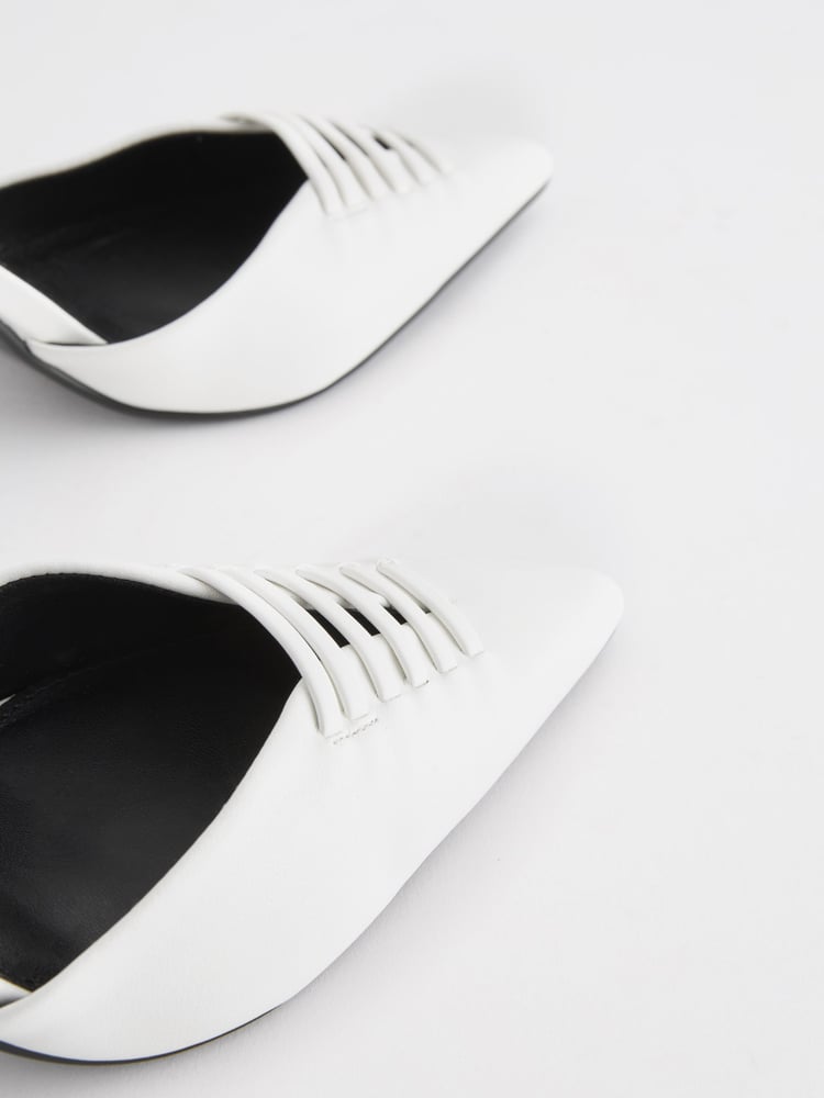 White Forever Comfort® Cage Point Toe Heels - Image 9 of 9