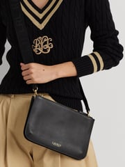Lauren Ralph Lauren Medium Leather Landyn Cross-Body Bag - Image 1 of 13