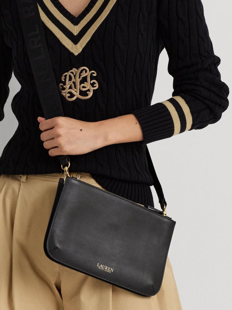 Lauren Ralph Lauren Medium Leather Landyn Cross-Body Bag - Image 1 of 13
