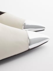 Off White Forever Comfort® Metallic Toe Slingback Heels - Image 7 of 7