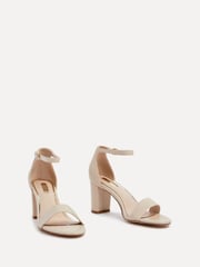 Linzi Nude Franki Open Toe Block Heels - Image 3 of 5