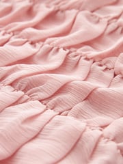 Pink Ruched Long Sleeve Georgette Top - Image 5 of 5