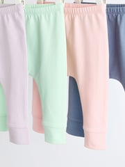 Multi Pastel Plain Baby Leggings 4 Pack - Image 3 of 7