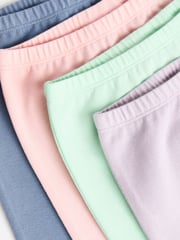 Multi Pastel Plain Baby Leggings 4 Pack - Image 5 of 7