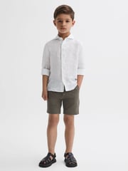 Reiss Khaki Wicket 9-13 yrs Casual Chino Shorts - Image 4 of 6