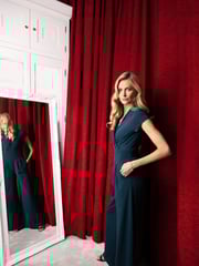 HotSquash Teal Blue Cap Sleeved Wide Leg Jumpsuit - Image 3 of 6