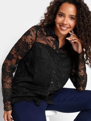 M&Co Black Lace Shirt - Image 3 of 4