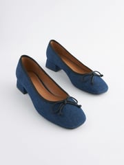 Denim Forever Comfort Block Heel Ballerina Shoes - Image 2 of 5