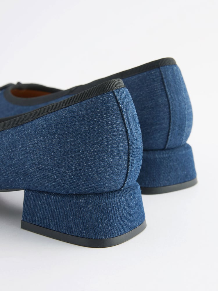 Denim Forever Comfort Block Heel Ballerina Shoes - Image 5 of 5