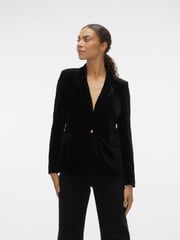 VERO MODA Black Velvet Blazer - Image 1 of 6