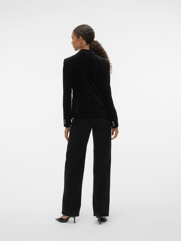 VERO MODA Black Velvet Blazer - Image 2 of 6
